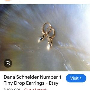RARE DANA SCHNEIDER TINY DROP #1 14k EARRINGS